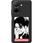 Чорний чохол BoxFace Poco C71 Attack On Titan - Ackerman