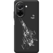 Чорний чохол BoxFace Poco C71 Військовий літак