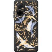 Чорний чохол BoxFace Poco C71 Ластівки