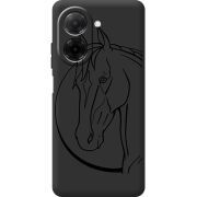 Чорний чохол BoxFace Poco C71 Horse