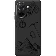 Чорний чохол BoxFace Poco C71 Mountains