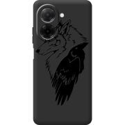 Чорний чохол BoxFace Poco C71 Wolf and Raven