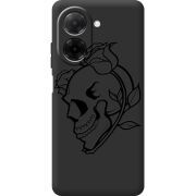 Чорний чохол BoxFace Poco C71 Skull and Roses