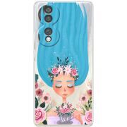 Прозорий чохол BoxFace Honor 70 Blue Hair