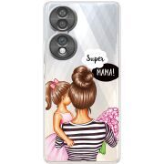Прозорий чохол BoxFace Honor 70 Super Mama and Daughter