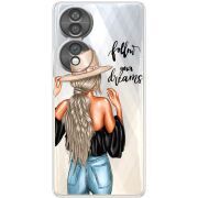 Прозорий чохол BoxFace Honor 70 Follow Your Dreams