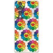 Прозорий чохол BoxFace Honor 70 Hippie Flowers