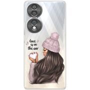 Прозорий чохол BoxFace Honor 70 love is in the air