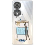 Прозорий чохол BoxFace Honor 70 Segull in Cofee Pool