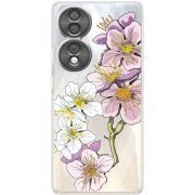 Прозорий чохол BoxFace Honor 70 Cherry Blossom