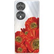 Прозорий чохол BoxFace Honor 70 Red Poppies