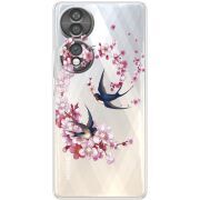 Чохол зі стразами Honor 70 Swallows and Bloom