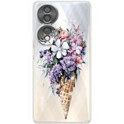 Чохол зі стразами Honor 70 Ice Cream Flowers