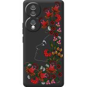 Чорний чохол BoxFace Honor 70 3D Ukrainian Muse