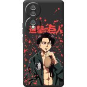 Чорний чохол BoxFace Honor 70 Атака Титанов Леви