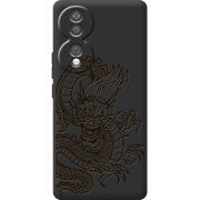 Чорний чохол BoxFace Honor 70 Chinese Dragon