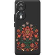 Чорний чохол BoxFace Honor 70 Ukrainian Ornament