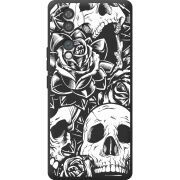 Чорний чохол BoxFace Honor 70 Skull and Roses
