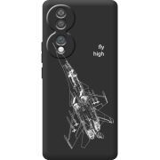 Чорний чохол BoxFace Honor 70 Військовий літак