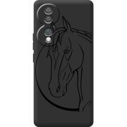 Чорний чохол BoxFace Honor 70 Horse