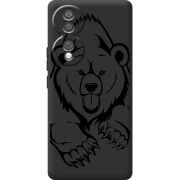 Чорний чохол BoxFace Honor 70 Grizzly Bear