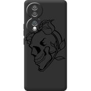 Чорний чохол BoxFace Honor 70 Skull and Roses