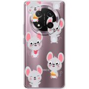 Прозорий чохол BoxFace Honor Magic 7 Lite 5G с 3D-глазками Mouse