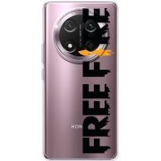 Прозорий чохол BoxFace Honor Magic 7 Lite 5G Free Fire Black Logo