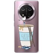 Прозорий чохол BoxFace Honor Magic 7 Lite 5G Segull in Cofee Pool