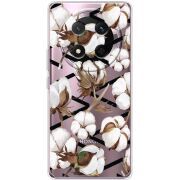 Прозорий чохол BoxFace Honor Magic 7 Lite 5G Cotton flowers