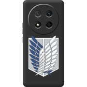 Чорний чохол BoxFace Honor Magic 7 Lite 5G Атака Титанов Крылья Свободы