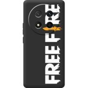Чорний чохол BoxFace Honor Magic 7 Lite 5G Free Fire White Logo
