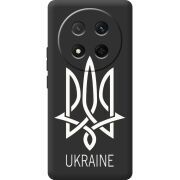 Чорний чохол BoxFace Honor Magic 7 Lite 5G Тризуб монограмма ukraine
