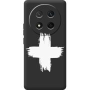 Чорний чохол BoxFace Honor Magic 7 Lite 5G Білий хрест ЗСУ