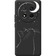 Чорний чохол BoxFace Honor Magic 7 Lite 5G Місячний кіт