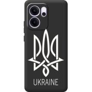 Чорний чохол BoxFace OPPO Reno 14 F Тризуб монограмма ukraine