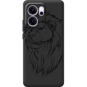 Чорний чохол BoxFace OPPO Reno 14 F Lion