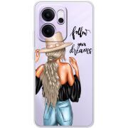 Прозорий чохол BoxFace OPPO Reno 14 F Follow Your Dreams