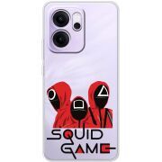 Прозорий чохол BoxFace OPPO Reno 14 F siquid game люди в красном