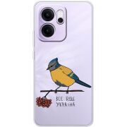 Прозорий чохол BoxFace OPPO Reno 14 F Синиця і калина