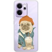 Прозорий чохол BoxFace OPPO Reno 14 FS Dog Coffeeman