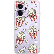Прозорий чохол BoxFace OPPO Reno 14 FS с 3D-глазками Popcorn