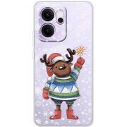 Прозорий чохол BoxFace OPPO Reno 14 FS Christmas Deer with Snow