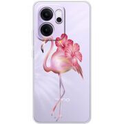 Прозорий чохол BoxFace OPPO Reno 14 FS Floral Flamingo
