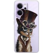 Прозорий чохол BoxFace OPPO Reno 14 FS Steampunk Cat