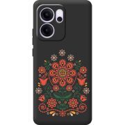 Чорний чохол BoxFace OPPO Reno 14 FS Ukrainian Ornament