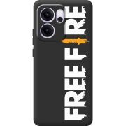 Чорний чохол BoxFace OPPO Reno 14 FS Free Fire White Logo