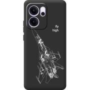 Чорний чохол BoxFace OPPO Reno 14 FS Військовий літак