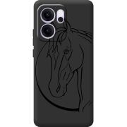 Чорний чохол BoxFace OPPO Reno 14 FS Horse