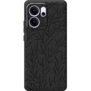 Чорний чохол BoxFace OPPO Reno 14 FS Leaves